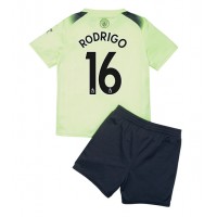 Manchester City Rodri Hernandez #16 Tredje sæt Børn 2022-23 Kortærmet (+ Korte bukser)